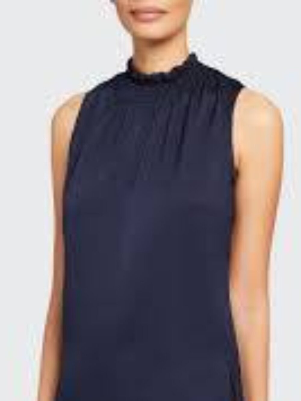 Kobi Halperin Remi Silk Mock-Neck Sleeveless Blouse